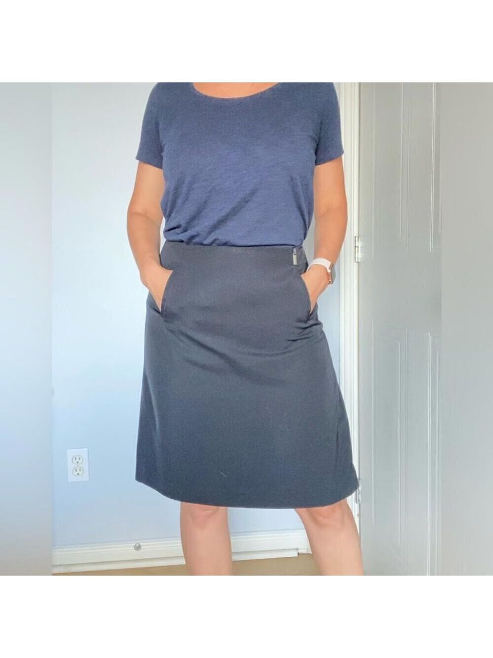 Timeless Elegance Vintage PACO RABANNE Straight Skirt Minimalist Old Money Sz 42